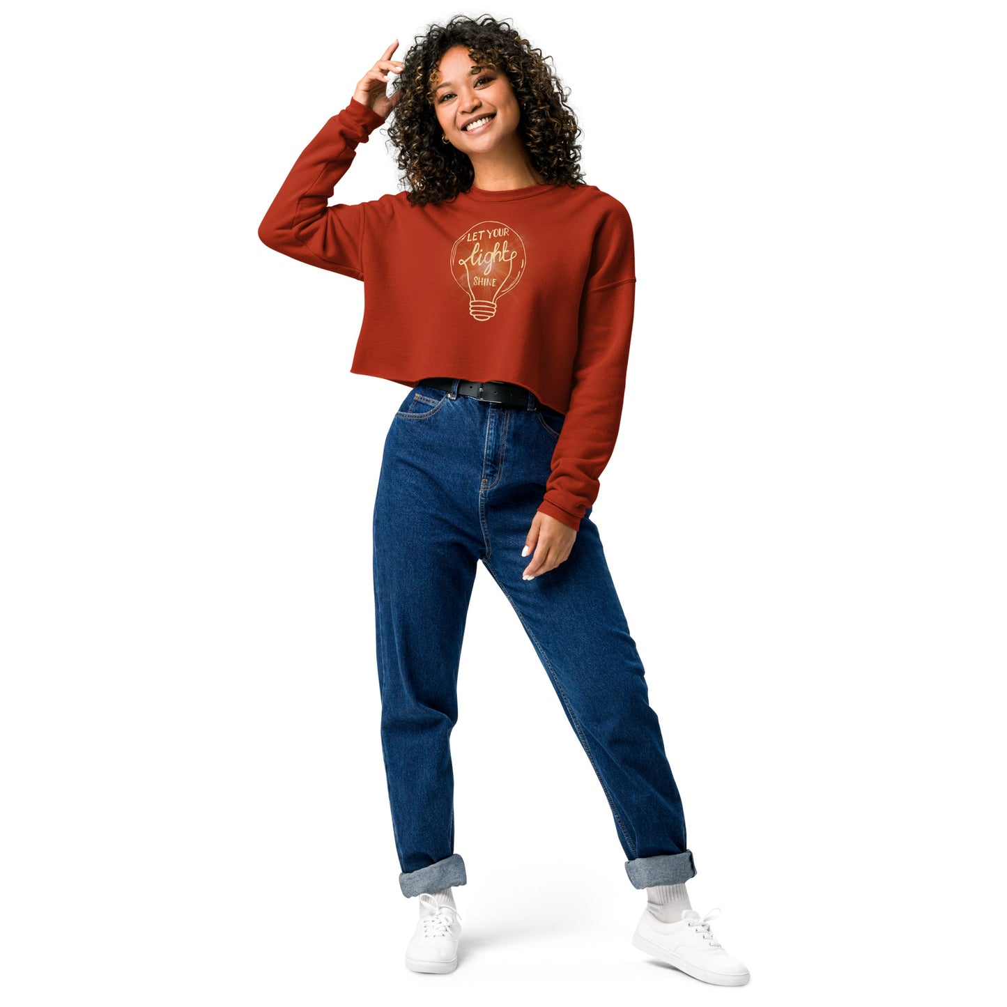 Let Your Light Shine Crop Sweatshirt