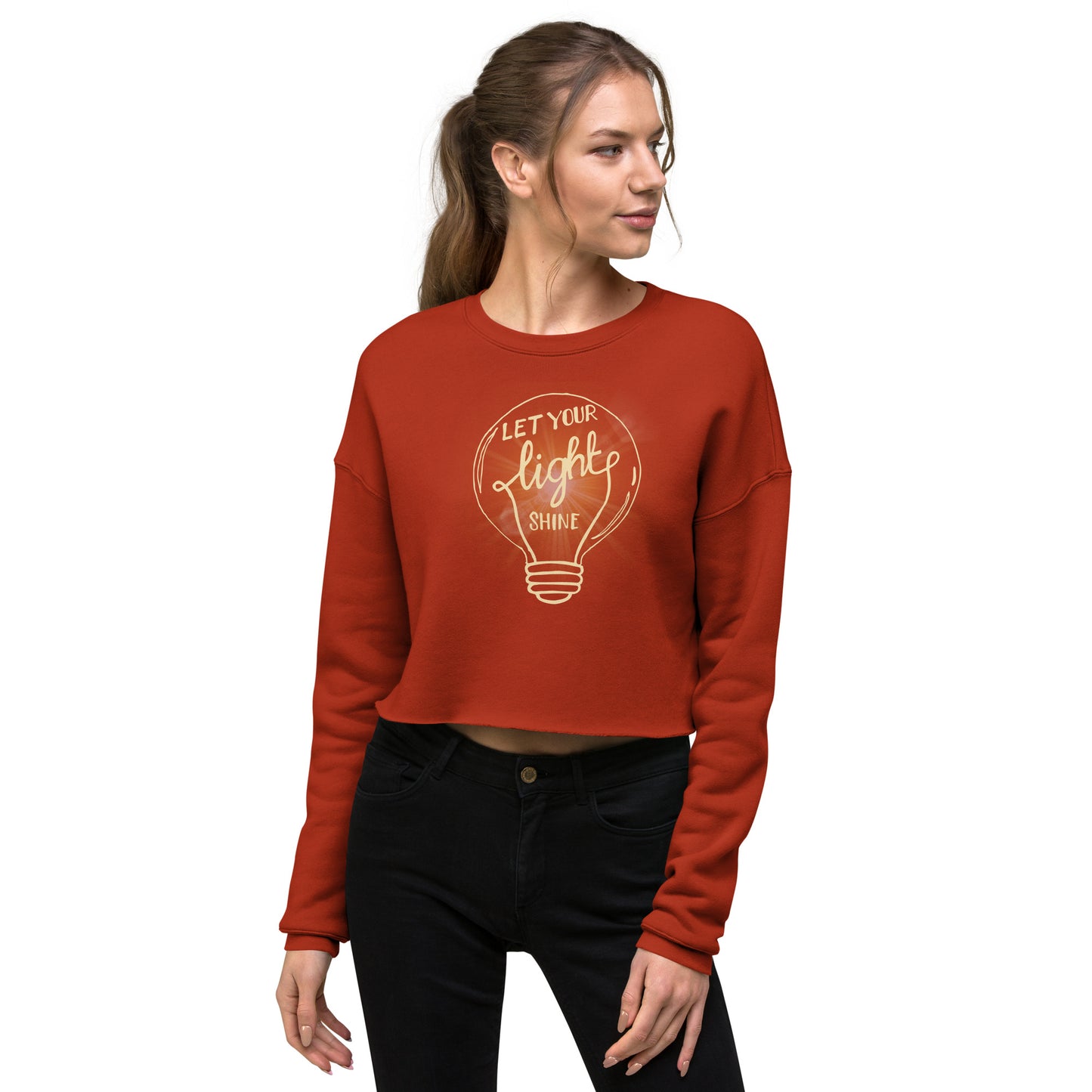 Let Your Light Shine Crop Sweatshirt