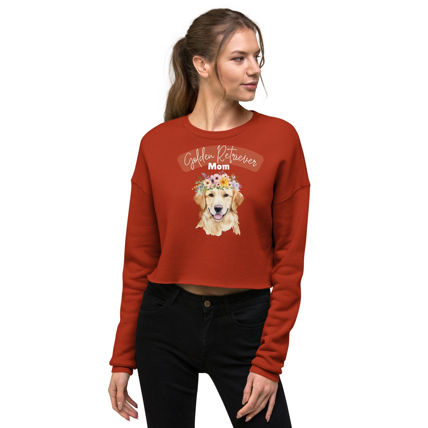 Golden Retriever Mom Crop Sweatshirt