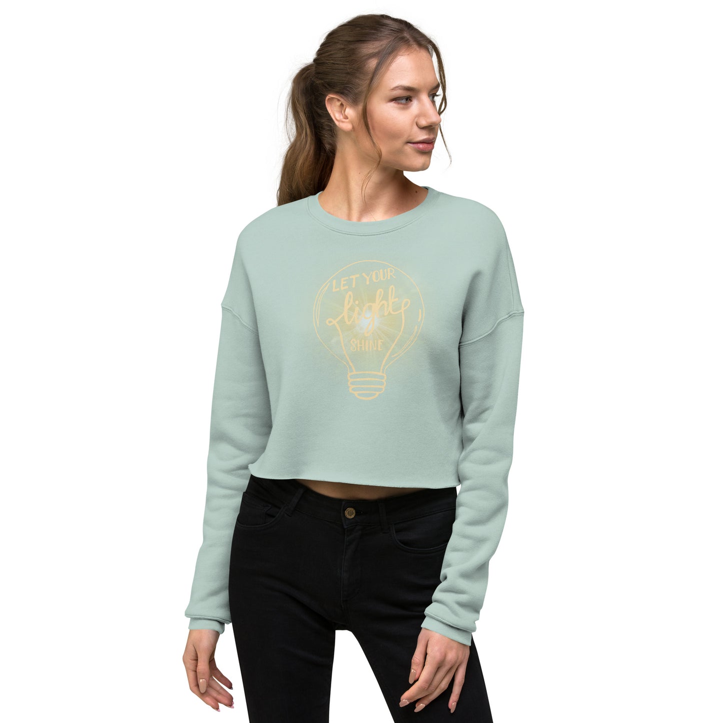 Let Your Light Shine Crop Sweatshirt