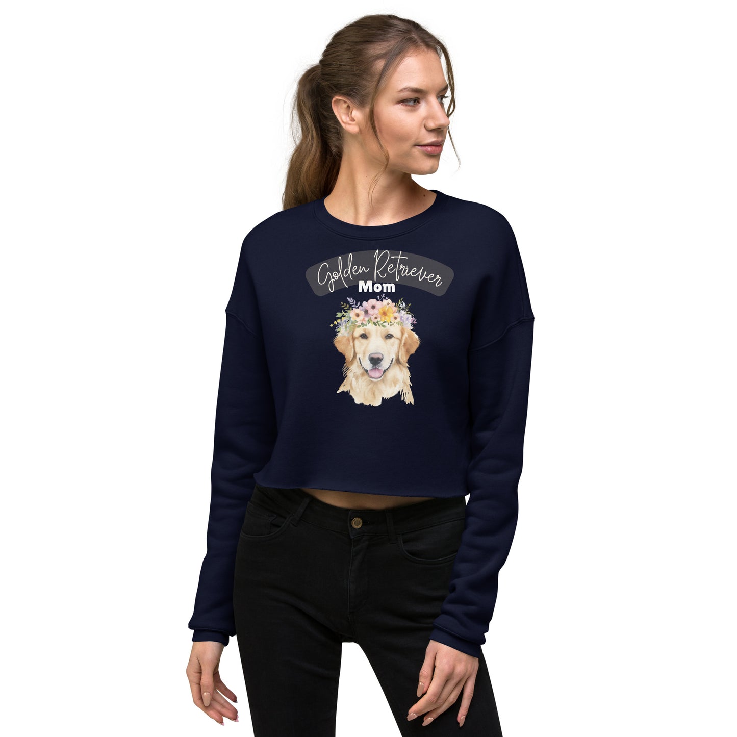 Golden Retriever Mom Crop Sweatshirt