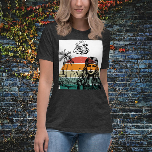 Sweet Summer Time Retro Dark Women’s Relaxed T-Shirt