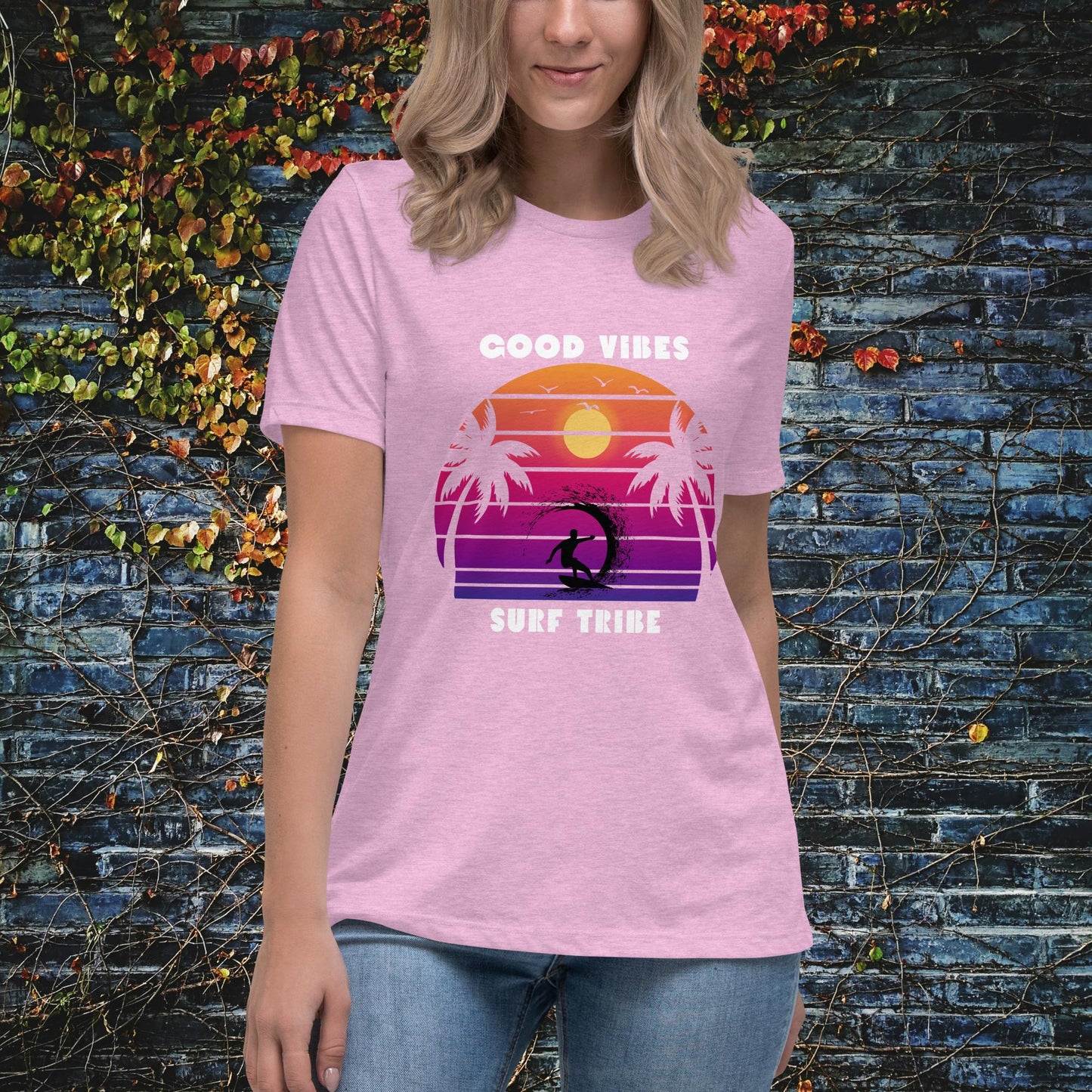 Good Vibes Surf Tribe Women's Relaxed T-Shirt