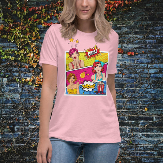 Comic Women Pop Art Women's Relaxed T-Shirt